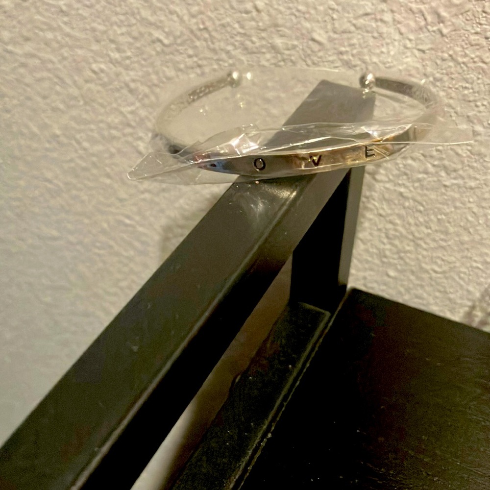Silver Love Bangle